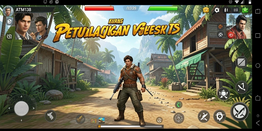 Screenshot menunjukkan aksi menegangkan dalam permainan TPS ATM138.