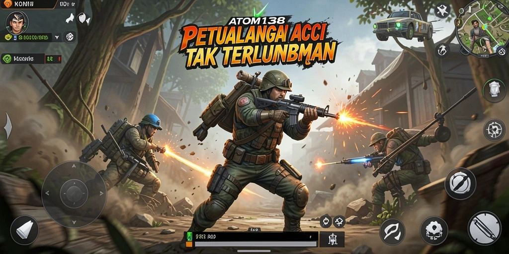 Tampilan aksi seru dalam gameplay ATOM138 yang memikat.