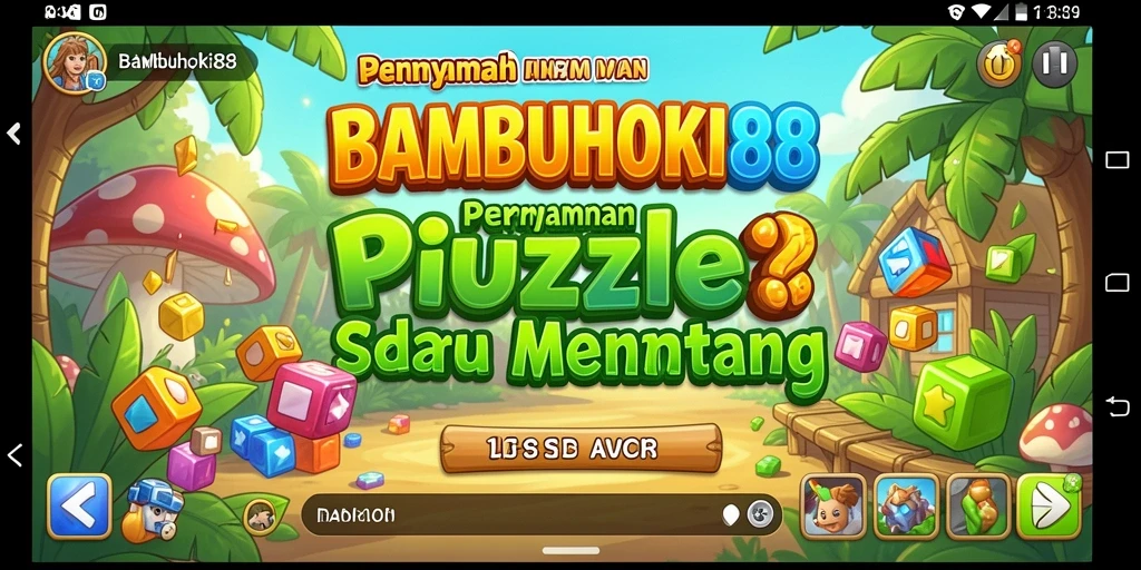Tampilan gameplay puzzle seru di BAMBUHOKI88 dengan tantangan menarik.