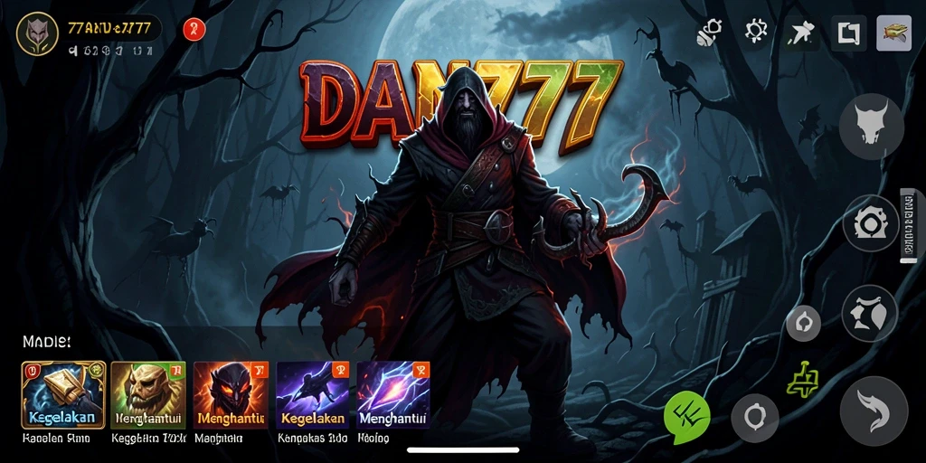 Tangkapan layar menggambarkan momen mencekam dalam gameplay DAN777.