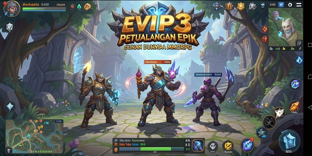 Tampilan gameplay yang menarik dan penuh aksi di dunia MMORPG.