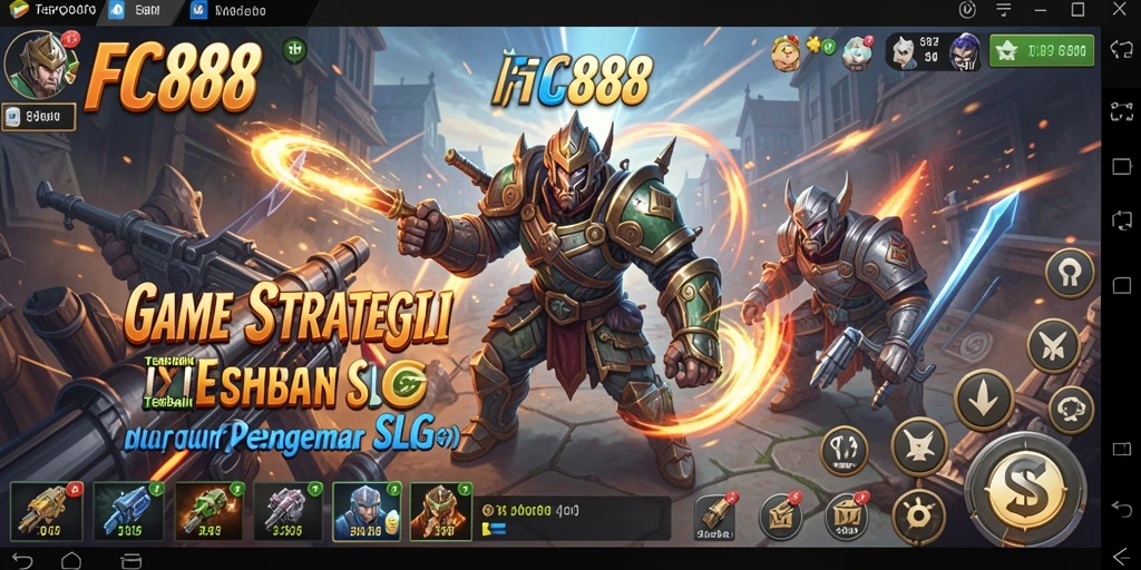 Tangkapan layar gameplay FC888 menampilkan pertempuran strategis yang dinamis.
