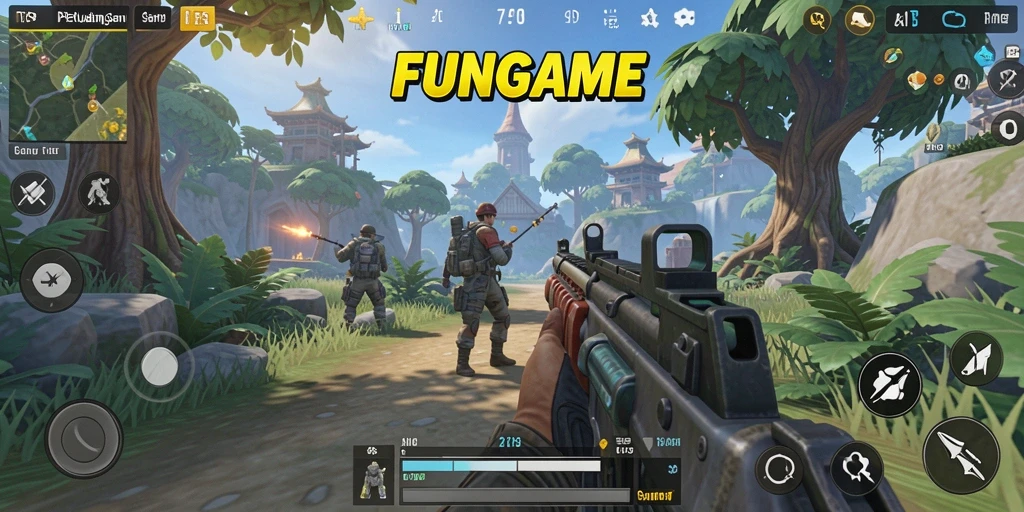 Gameplay seru FUNGAME dengan aksi menegangkan di setiap level.