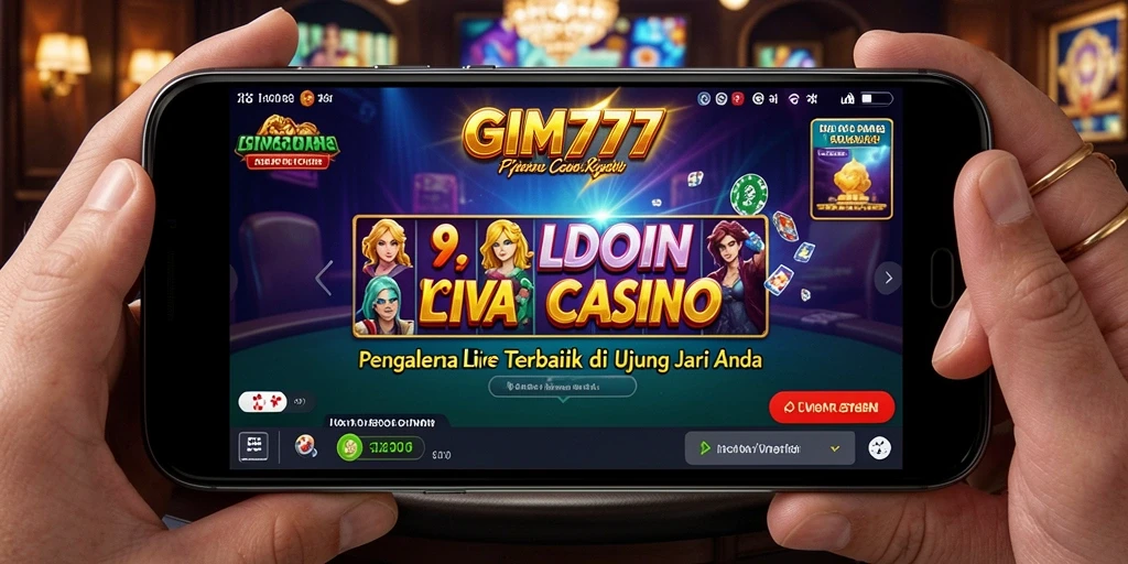 Tampilan gameplay GIM777 yang mendebarkan dan interaktif di Live Casino.