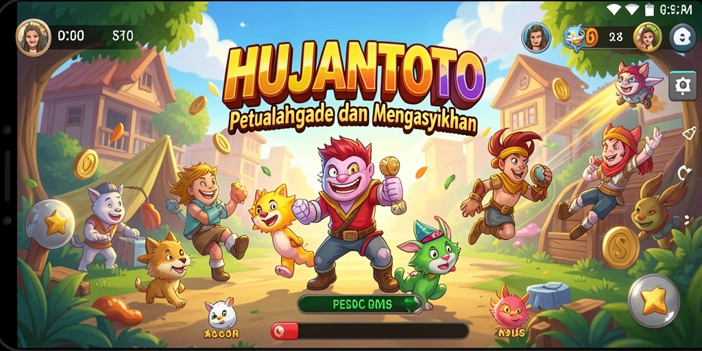 Tangkapan layar utama HUJANTOTO yang menampilkan gameplay mendebarkan.