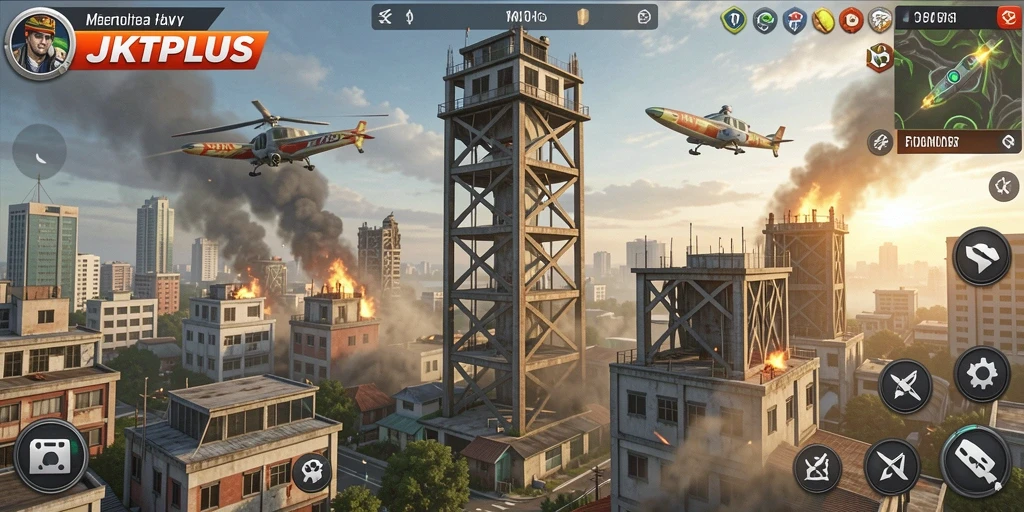 Gameplay menegangkan dalam pertahanan menara yang penuh aksi.