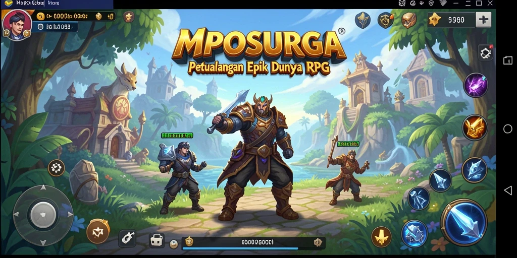 Gameplay seru MPOSURGA dengan strategi pertempuran menarik.