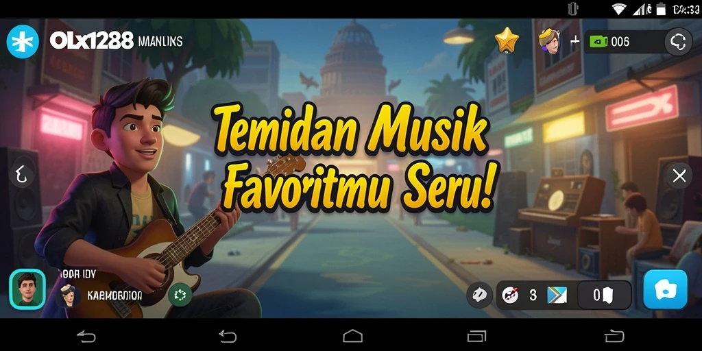 Screenshot OLX128 menampilkan momen seru saat menikmati musik.