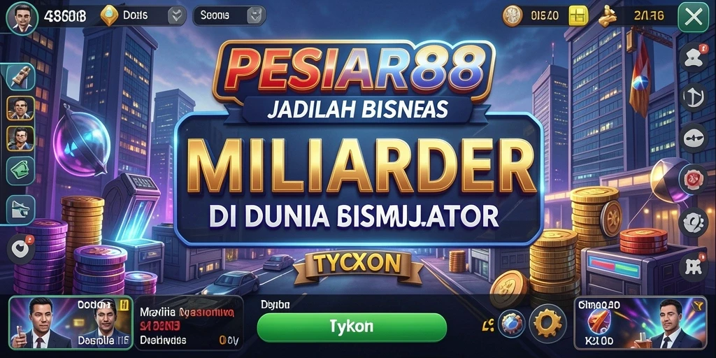 Screenshot gameplay PESIAR88 dengan antarmuka menarik dan bisnis yang berkembang.