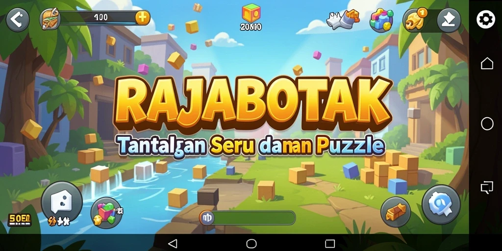 Tampilan gameplay seru RAJABOTAK yang menguji kemampuan puzzle pemain.