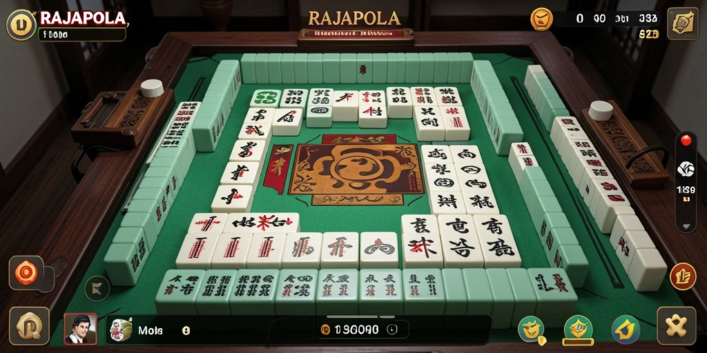 Screenshot utama RAJAPOLA menampilkan gameplay Mahjong yang mengasyikkan.