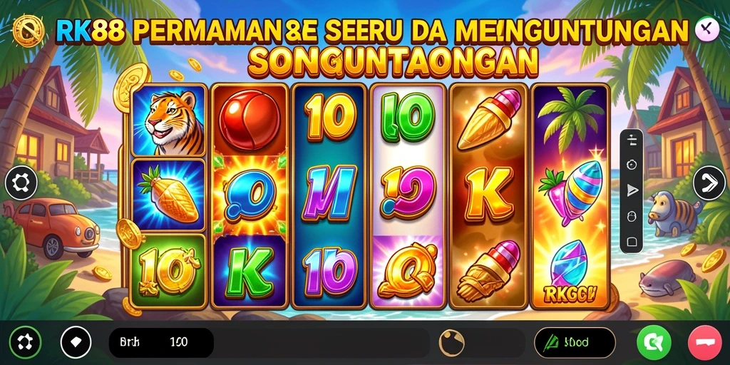 Screenshot RK88 menunjukkan gameplay Slot yang mendebarkan.
