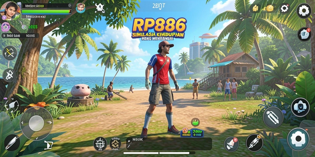 Screenshot menampilkan gameplay simulasi yang menarik dalam RP886.