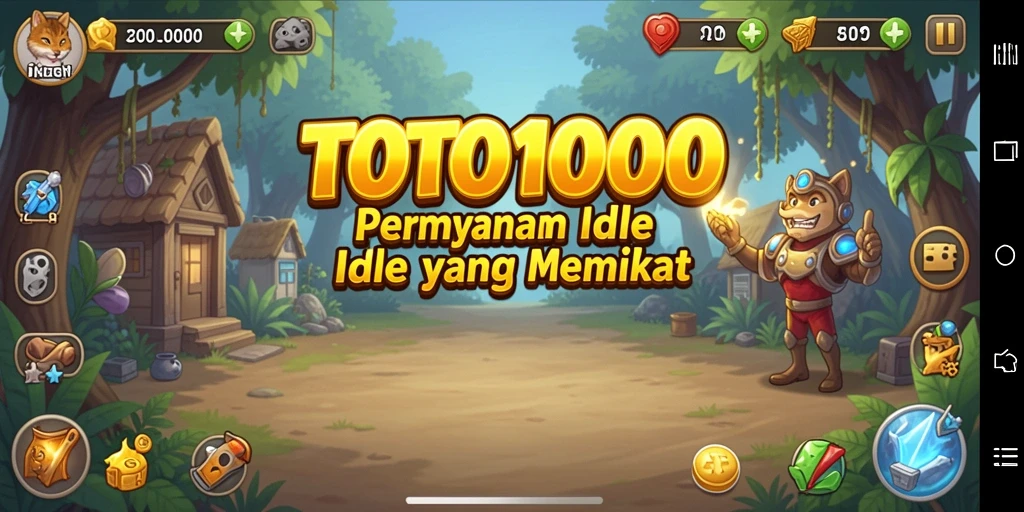 Tampilan menarik dari gameplay Idle TOTO1000 yang menawan.